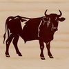 Free Vector Cows for Digital Use A detailed illustration of a cow, suitable for digital design and cutting projects.