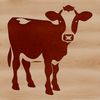 A Simple Cow Design An illustration of a cow with a simple design.