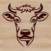 Mooving Illustration An illustration of a cow's head with detailed features, suitable for graphic design and print projects.
