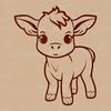 Cute Cow Illustration for Vector Projects A simple illustration of a cow, suitable for vector design projects.