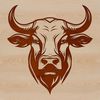 Free Vector Animal Art An SVG illustration of a cow's head, a common farm animal.