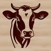 Cow Vector Graphic Design Asset An SVG graphic representation of a farm animal, specifically a cow, suitable for design projects.