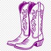 A pair of cowboy boots in vector format, suitable for cutting or stenciling with a Cricut machine.