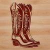 Vector Cowboy Footwear Designs A pair of cowboy boots designed in vector format.