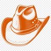 Vector Cowboy Hat Graphic A traditional cowboy hat made from vector graphics, ideal for digital applications.