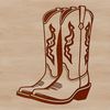 Western Boot Design High-resolution cowboy boot design for cutting machines and laser cutters.