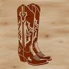 Cowboy Boot Vector Design A pair of cowboy boots made from vector lines and shapes, suitable for commercial or personal use.