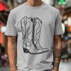 Western Boot Vector Illustration Vector illustration of cowboy boots with intricate details