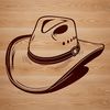 Western Classic Vector Hat A stylized illustration of a classic cowboy hat with wide brim and high crown, suitable for vector design and printing.