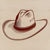 Classic Cowboy Chapeau Vector Design A classic cowboy hat designed as vector art for various uses including cutting machines and laser cutters.