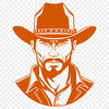 Western Character Illustration in Digital Format A cowboy illustration in a digital format.