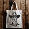 American Western Design Icon A digital representation of a traditional American cowboy in vector format.
