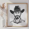 Western Cowboy Vector Character Art A western-style cowboy character designed as vector art for digital use.
