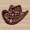 Hand Drawn Cowboy Hat SVG A classic cowboy hat rendered as a vector graphic for easy editing and customization.