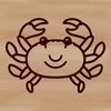 Free Crab Clip Art Vector Illustration A simple line drawing of a wild animal, specifically a crab, created as a vector image for versatile use.