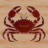 A large, stylized illustration of a wild animal, specifically a crab, designed as vector art.