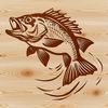 A stylized illustration of a Crappie fish in various colors, suitable for vector design.