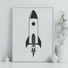 Starlight Vessel Clip Art Free Download A futuristic space vessel flying through a starry galaxy, designed as a scalable vector graphic.