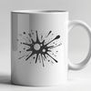 Playful Splatter Illustration A colorful splat shape, perfect for clip art and vector design projects.