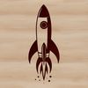 Starship Vector Art Free Download A detailed vector illustration of a spaceship design suitable for cutting machines and laser cutters.