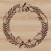 A detailed floral wreath design made with vector graphics.