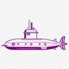 Beautiful Underwater Vehicle SVG A detailed illustration of a military submarine, suitable for design projects.