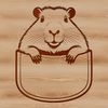 Large South American Rodent SVG Illustration A digital illustration of a large South American rodent, the capybara.