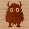 Free Cute Monster SVG Vector A playful monster character designed as a vector graphic.