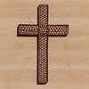 A simple graphic representation of a Christian crucifix, commonly used in various contexts.