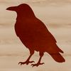 Crow silhouette vector art, free download for commercial or personal use in various formats including SVG, DXF, PDF.