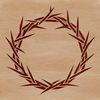 Crown of Thorns Clipart Illustration Iconic representation of the Crown of Thorns, a symbol in various religious contexts.