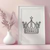 Crown Design for Cutting Machines Vector illustration of a crown in various design styles suitable for cutting machines like Cricut or laser cutters.
