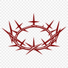 Christian Iconography SVG Art A 2D representation of the Crown of Thorns from Christian iconography, available in SVG format.