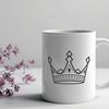 Regal Crown Design SVG A regal crown design made up of intricate details, suitable for use in digital cutting machines or as vector art.
