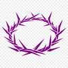 Thorny Christian Symbol Illustration A detailed digital illustration of a crown made from thorns, symbolic in Christian tradition.