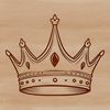 A digital illustration of a royal crown, suitable for vector-based design.