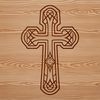 Beautiful Religious Icon Vector Art A detailed, ornate cross with a prominent figure in the center.