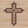 Ornate Christian Symbol Vector Ornate cross symbol in vector format, suitable for religious art and design.