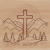 Religious Symbol Cross Design A traditional religious symbol featuring a cross with the figure of Christ crucified.