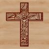 A simple illustration of a Christian crucifix, often used in religious contexts.