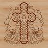 Symbolic Cross Design Vector Image A detailed illustration of an ornate cross with symbolic meaning in various religious contexts.