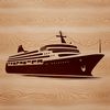 Cruise Ship Sailing on Calm Waters A large passenger cruise ship sailing on calm waters under sunny skies.