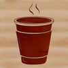 A simple vector illustration of a coffee cup, suitable for digital design and cutting projects.