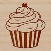 Vector Cake Design A vector graphic design featuring a stylized dessert with cake layers and toppings.