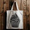 Delicious Cupcake Clip Art A digital vector design of a single cupcake for commercial or personal use.