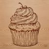 Free SVG Cupcake Vector Design A digital vector design of a cupcake featuring decorations commonly used in baked goods.