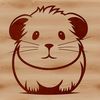 A simple line drawing of a guinea pig, suitable for personal or commercial use as clip art.