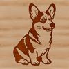 Cute Sitting Corgi Clipart A digital illustration of a sitting corgi dog in various poses suitable for vector art design.