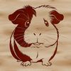 Cuteness in Vector Form A simple illustration of a guinea pig, suitable as a vector graphic template.