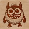 A whimsical monster character designed as a vector graphic, suitable for various digital applications.